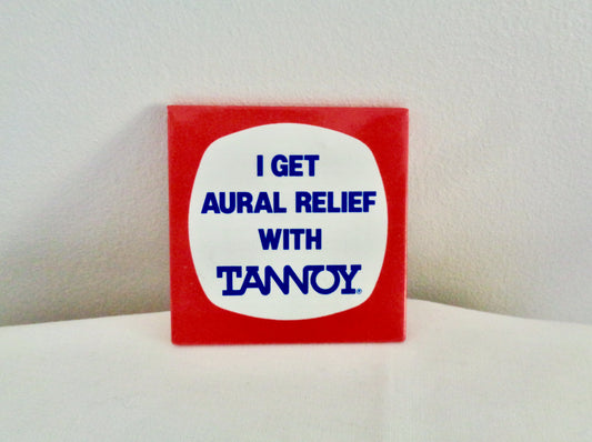 1970s Tannoy Public Address System Pin Badge