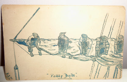 WW1 Paddy Doyle Sea Shanty Sailing Boat Postcard