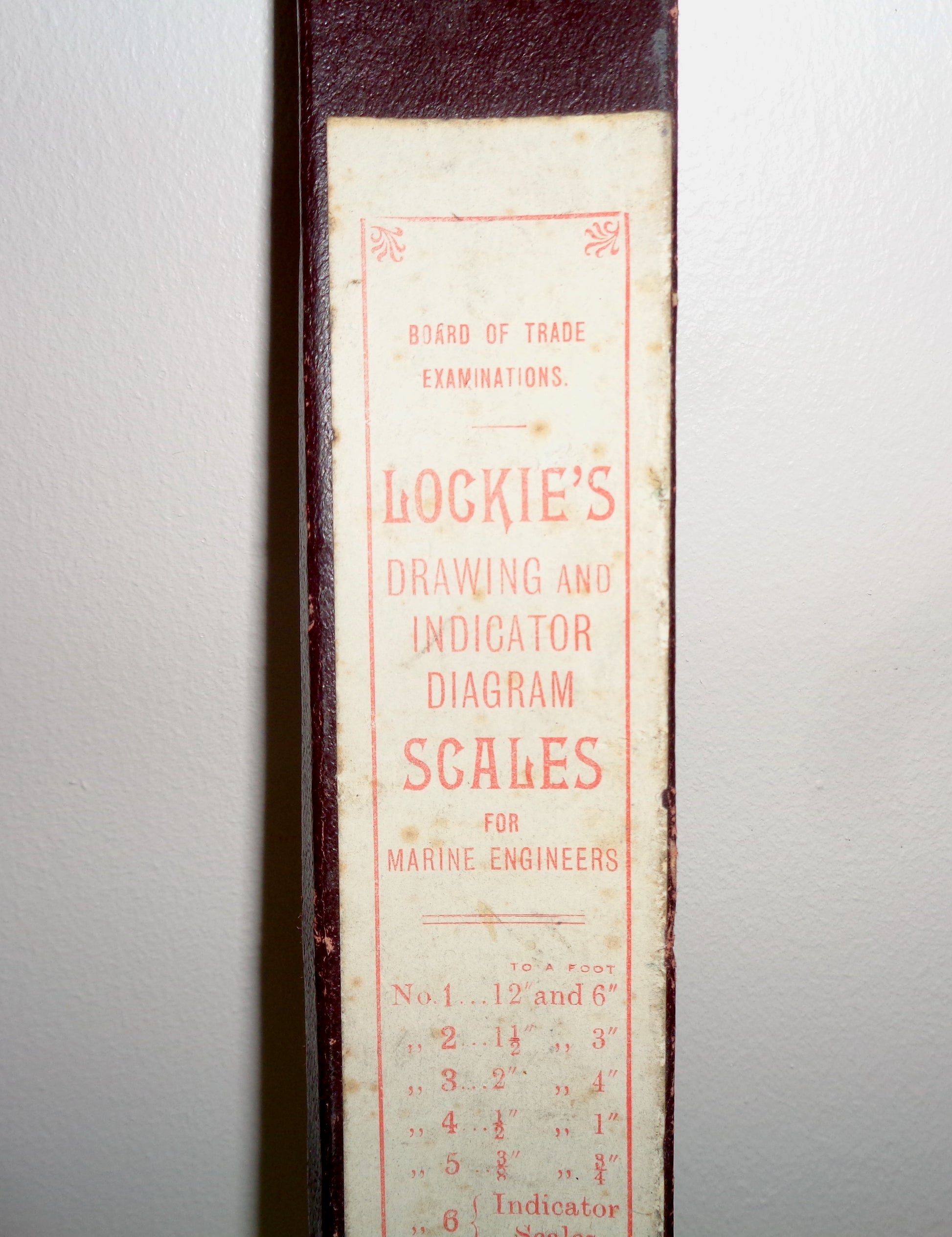 1920s Lockie's Marine Engineers Drawing And Indicator Diagram Scales