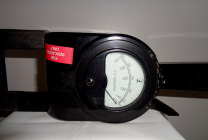 Vintage Ferranti Clip On Bakelite Ammeter 50C/S In A Leather Transit Case