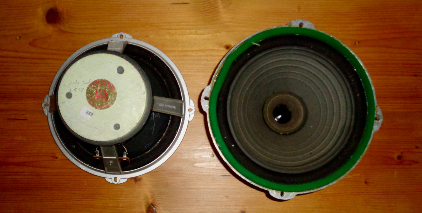 Pair of 1960s Wharfedale Super 10/RS/DD Loudspeaker Driver Units