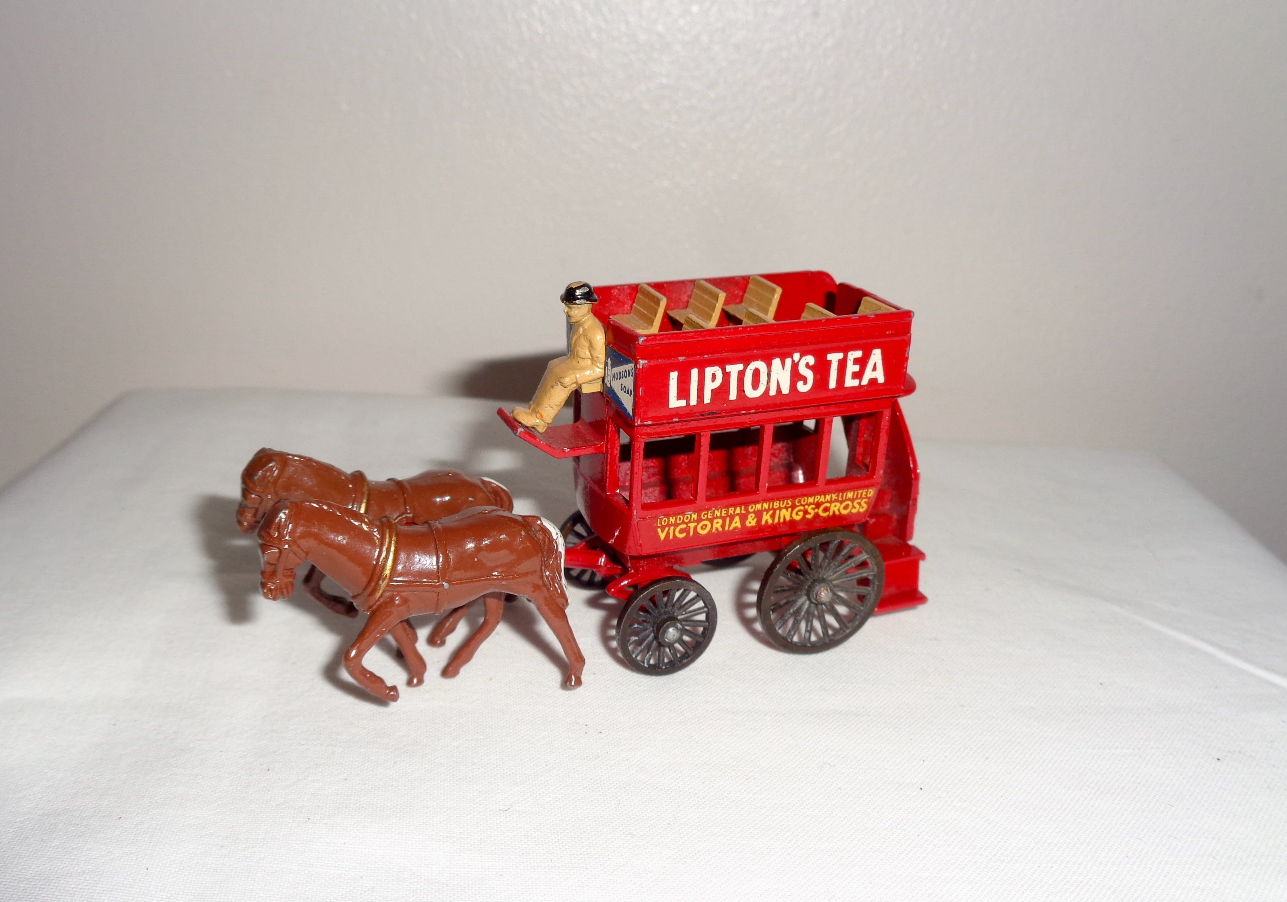 Lesney Y12 Lipton's Tea Horse Drawn London Bus Models of