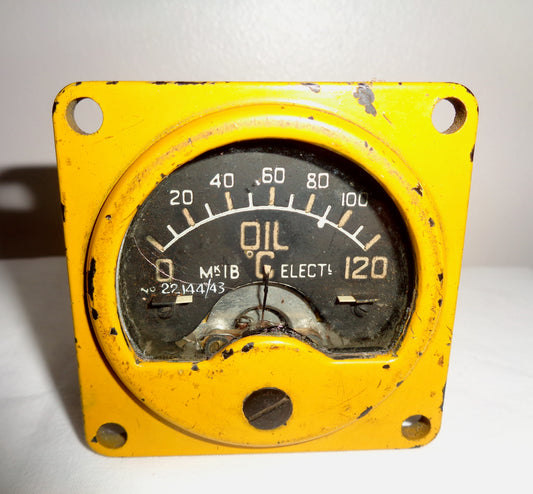 WW2 Weston Indicator MK IB Aircraft Oil Thermometer 6A/1342