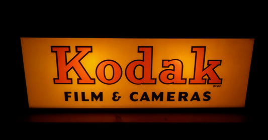 1950s Kodak Advertising Sign Lamp. Novel Industrial Design Retro Lighting
