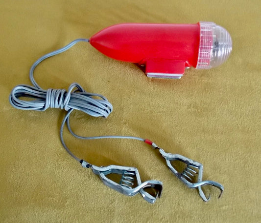 Vintage Vehicle Inspection Light / Torch With Leads For Battery Connection