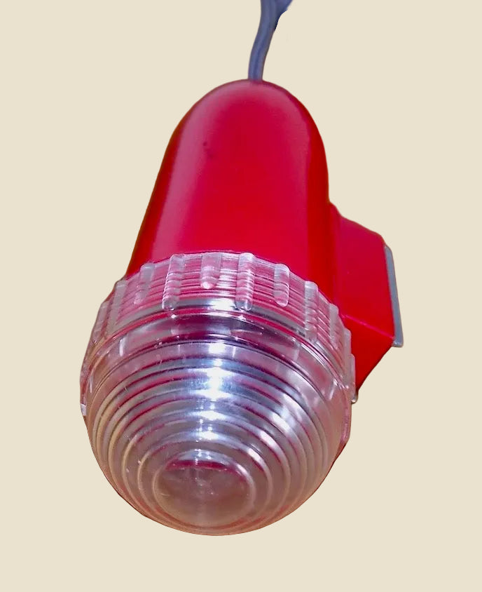 Vintage Inspection Light / Torch With Leads For Vehicle Battery Connection