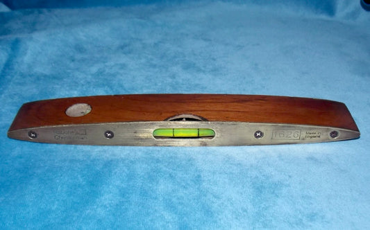 1960s Rabone Rose Wood & Brass 9 Inch Spirit Level