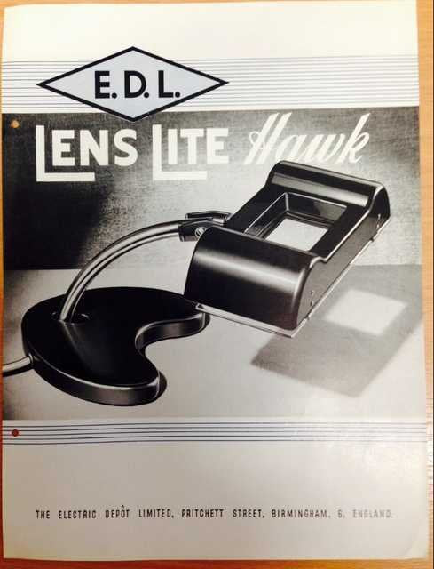 1940s Magnifying Desk Lamp EDL Lens-Lite Hawk