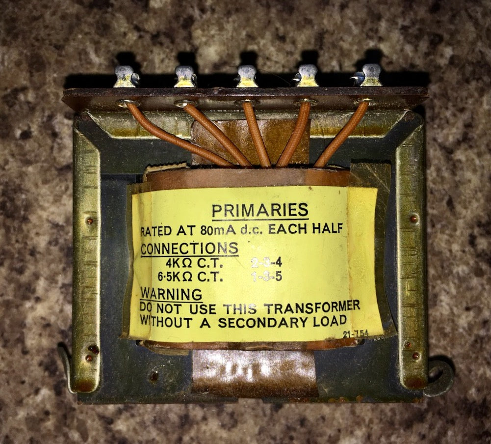 Vintage Radiospares RS Heavy Duty Output Transformer 21-754