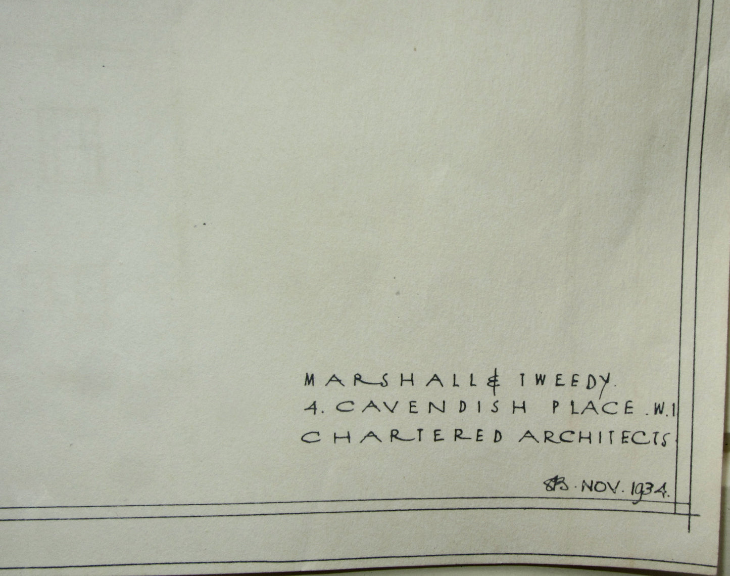 1934 Marshall & Tweedy Architect Drawings West End Lane Hampstead 88.4 Sixth Floor