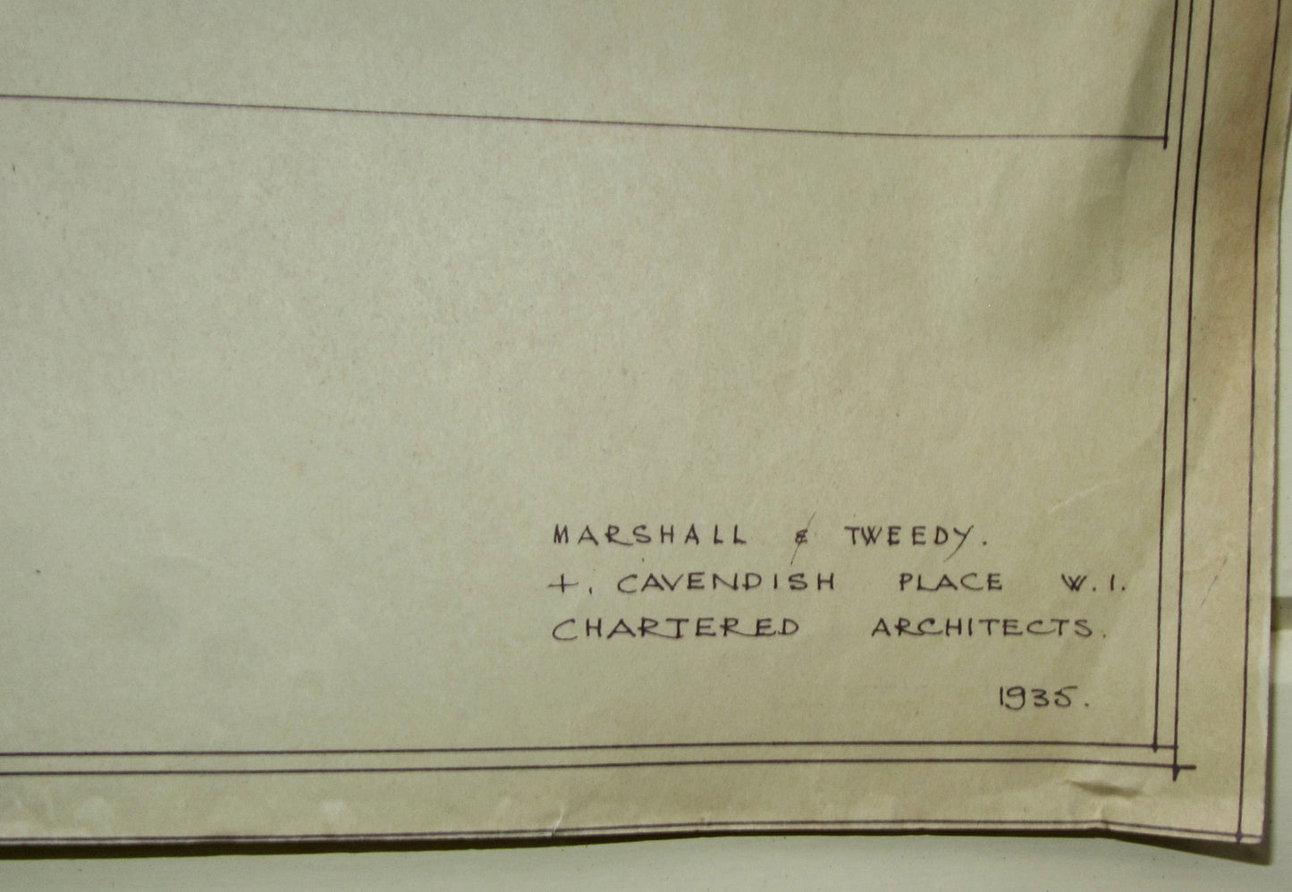 1935 Marshall & Tweedy Architect Drawings West End Lane Hampstead 88.4 Roof Plan