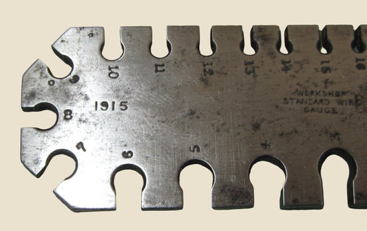 WW1 1915 Workshop Standard Wire Gauge By Cotton and Johnson
