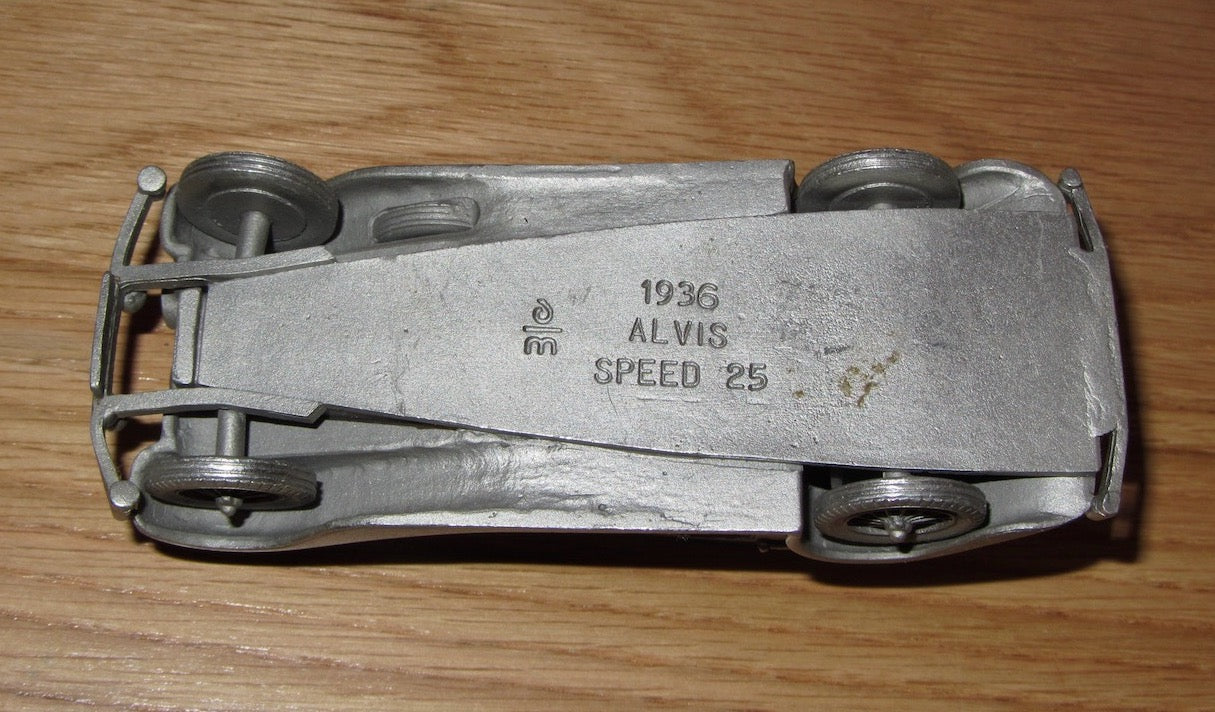 Vintage Danbury Mint Pewter 1936 Alvis Speed 25 Model Car