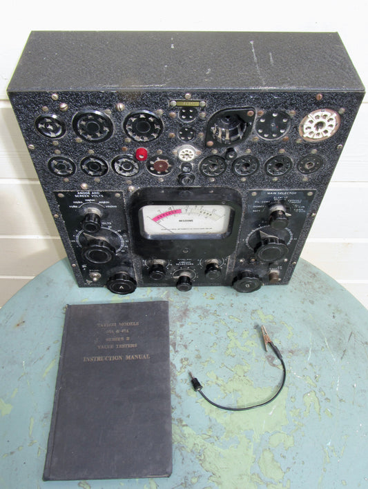 1950s Taylor Model 45A Series 2 Valve Tester With Instruction Manual