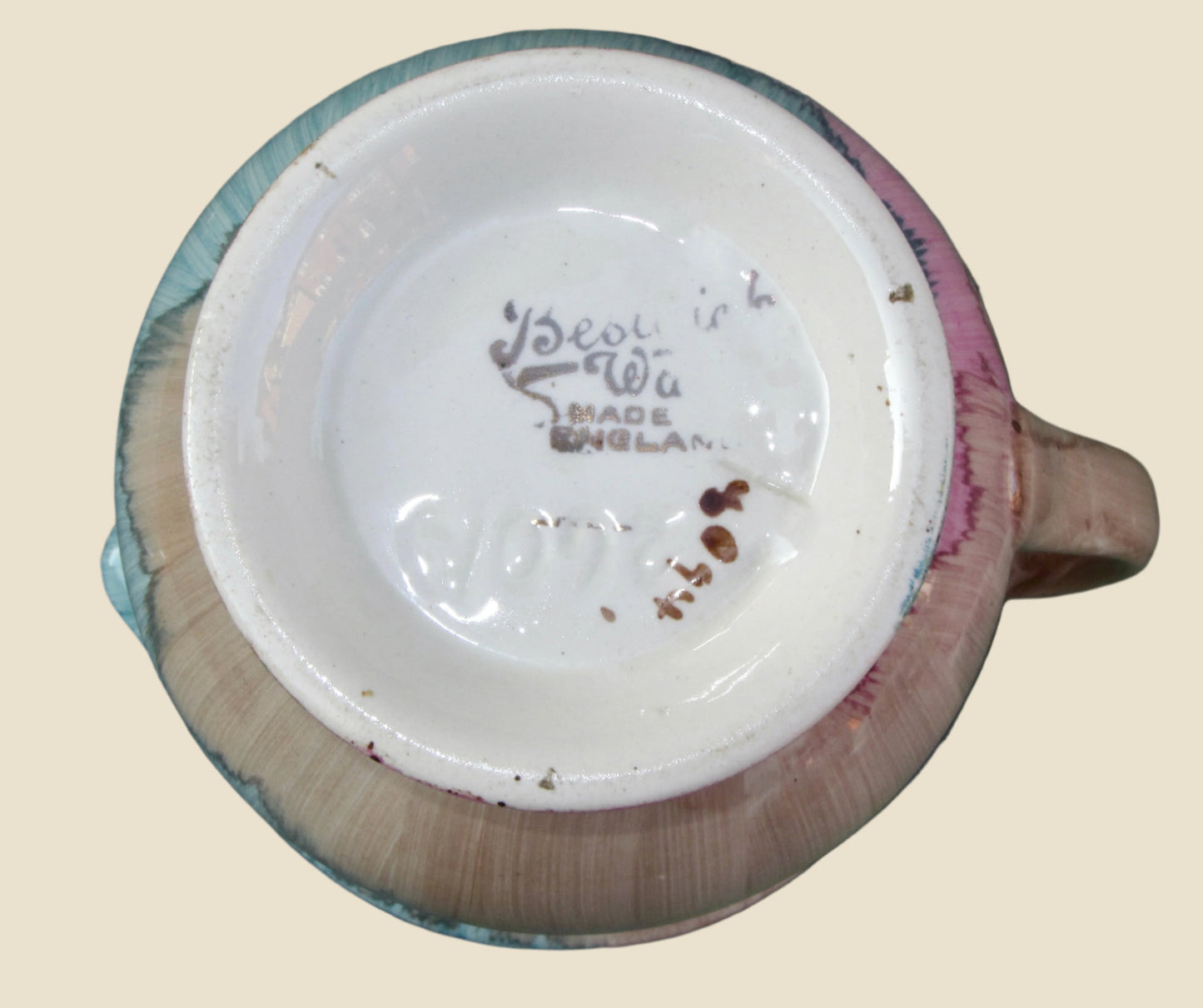 1930s Beswick Pottery Wide Neck Jug / Pitcher Pattern 8094 260/3 In Pastel Shades
