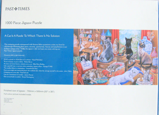 Vintage Past Times Cat Jigsaw: 1000 pieces in original packaging