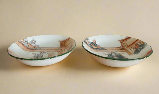 Pair of Royal Doulton Dickens Ware Berry Dishes Pattern Numbers D2973