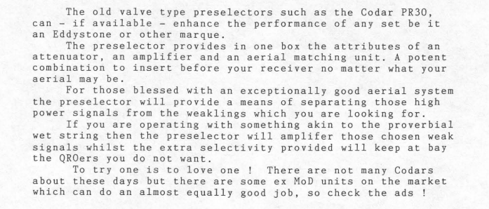 1960s Codar Radio Co PR30 RF Valve Type Preselector