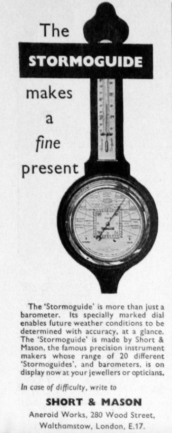 1960s Short & Mason Stormoguide Wall Mounted Barometer In An Octagonal Wood Surround