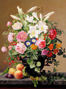 Lily and Rose Splendour Davenport Pottery Plate Nature’s Glory. New Old Stock