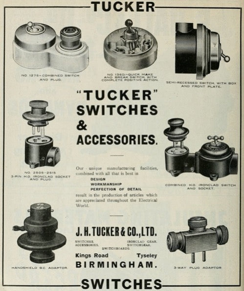 Vintage Tucker Telac Chrome / White Ceramic British Toggle Light Switch No.1