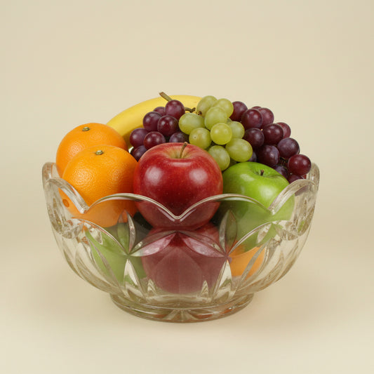 Vintage 5 Inch Circular Fruit / Salad Glass Bowl