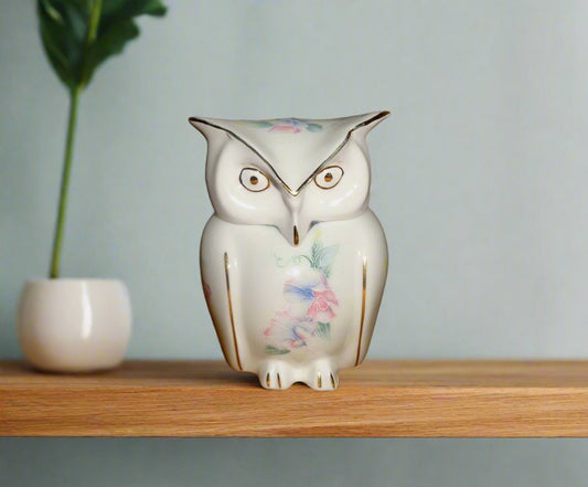Vintage Aynsley Pottery Owl Little Sweetheart Trinket Box