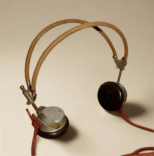 Vintage Dictograph Head Phones Type R-1 1500 Ohms