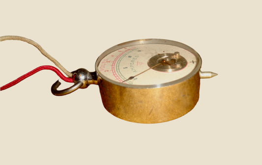 Vintage Hand held Dual Scale Pocket Watch Voltmeter & Ammeter