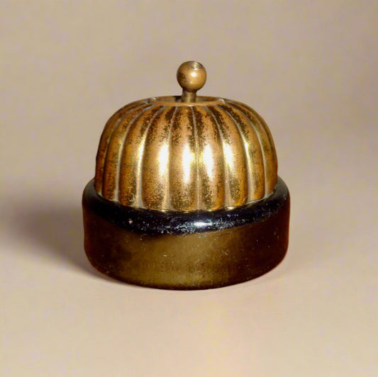 Vintage Lektrik Brass / Brown Ceramic British Toggle Light Switch