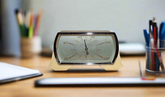 Vintage White Bakelite Smiths Bimetallic Thermometer