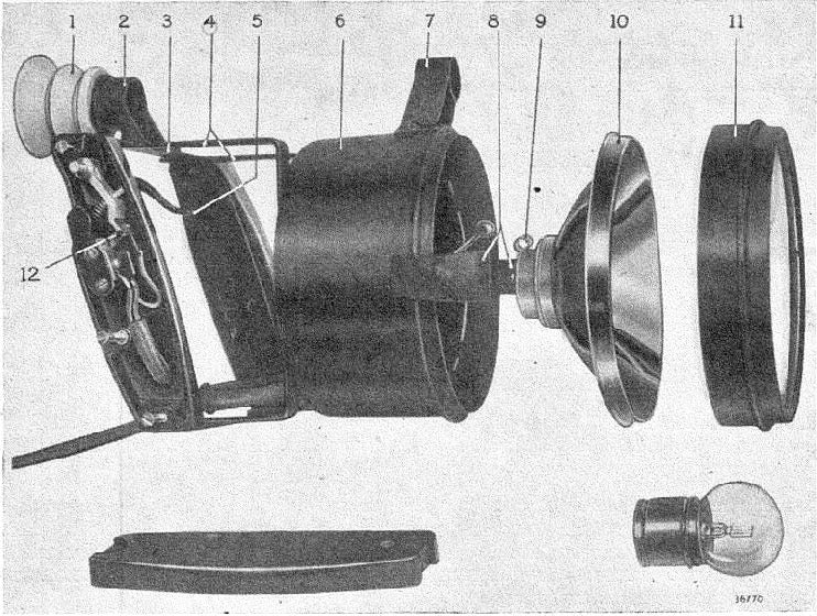 WW2 RAF Red 5A/2337 And Green 5A/2336 Signalling Lamp B Fronts Filters In A 5A/4819 Spares Box