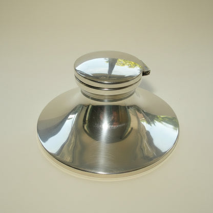 1935 Birmingham Sterling Silver Capstan Ink Well With Glass Insert And Bakelite Base