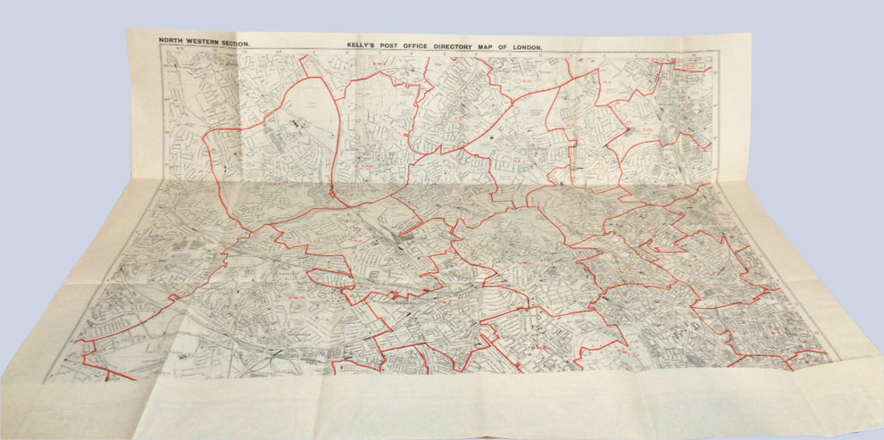 1939 Kelly's Post Office Directory Map Of London With Four Maps ...