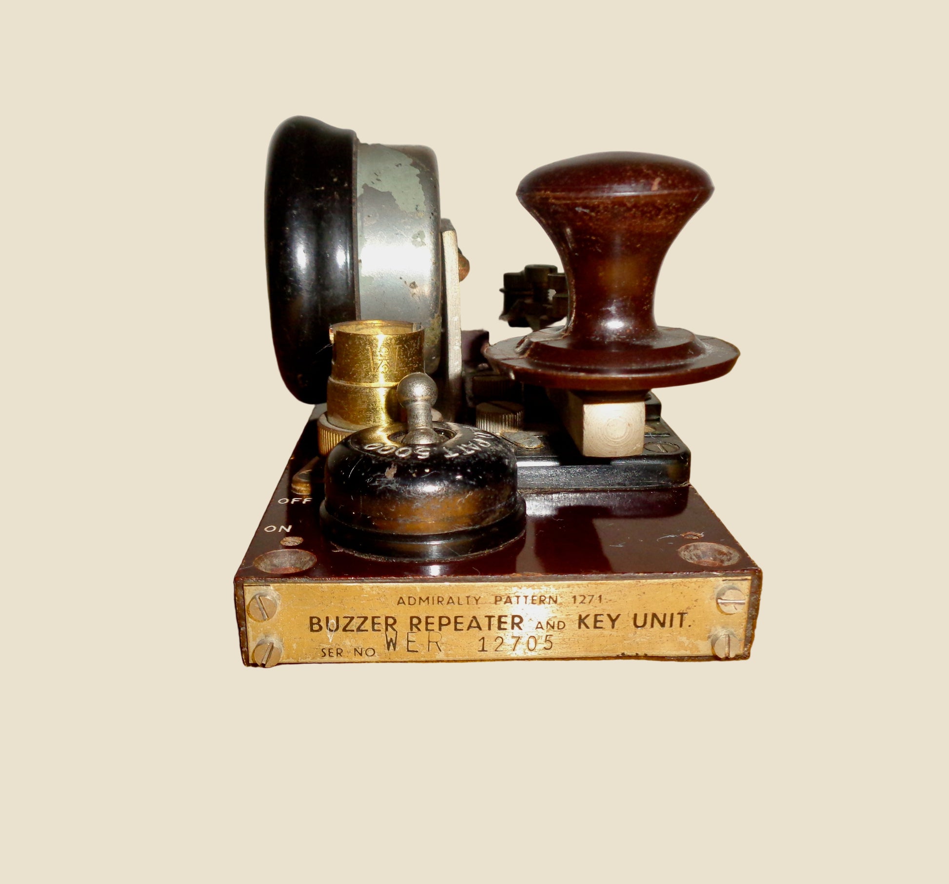 1940s Admiralty Pattern 1271 Buzzer Repeater And Key Unit Group 11 No.2 MK II WT 8 Amp
