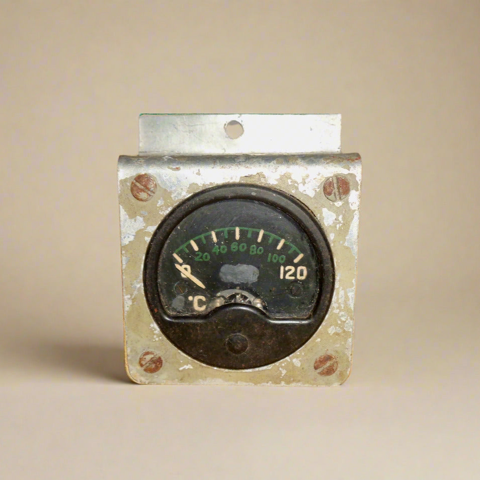 1940s WW2 Aircraft Oil Temperature Cockpit Gauge