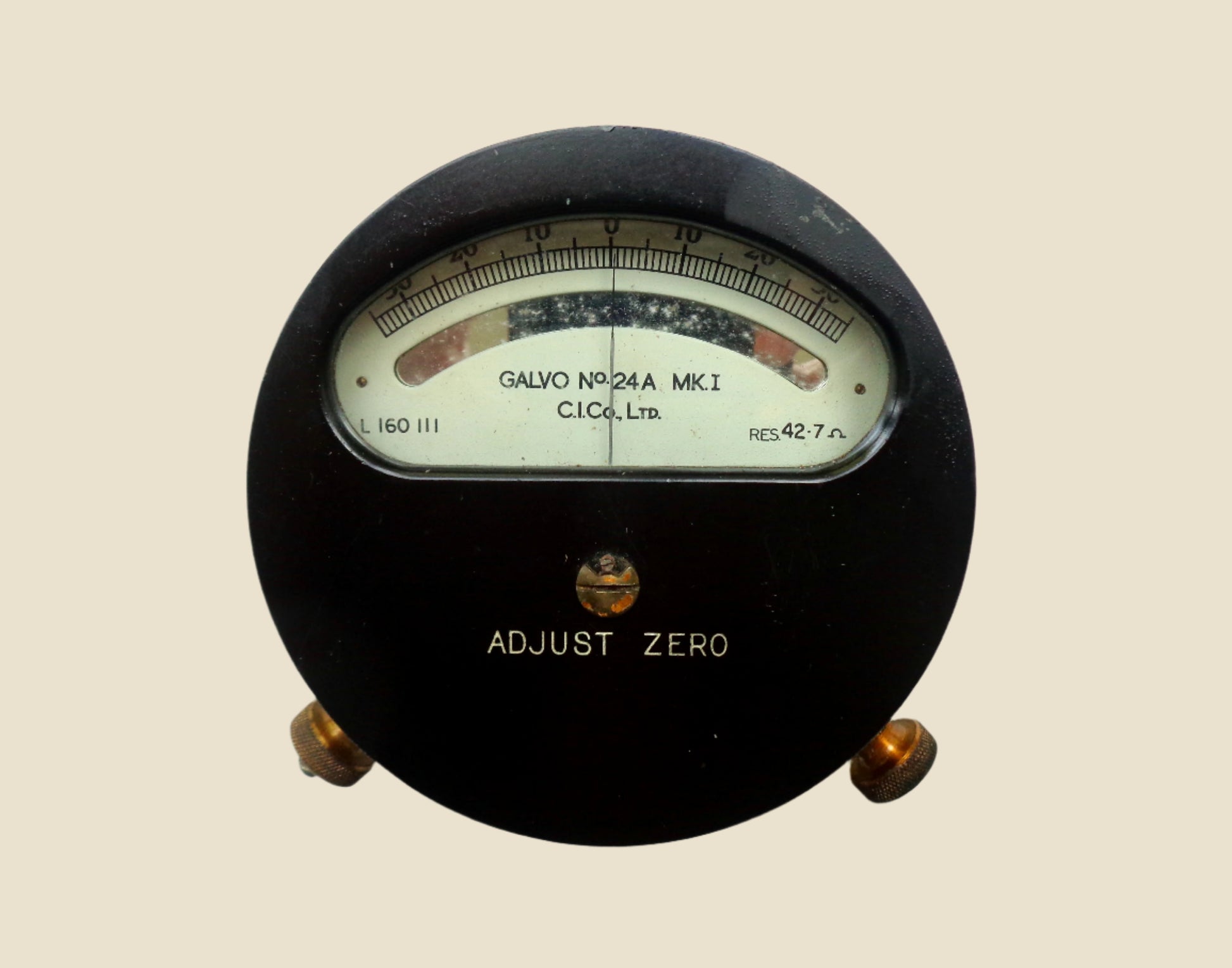 1940s Unipivot Brass Galvanometer No.24A MK I By Cambridge Instrument Co Ltd (CICo) In Leather Carry Case