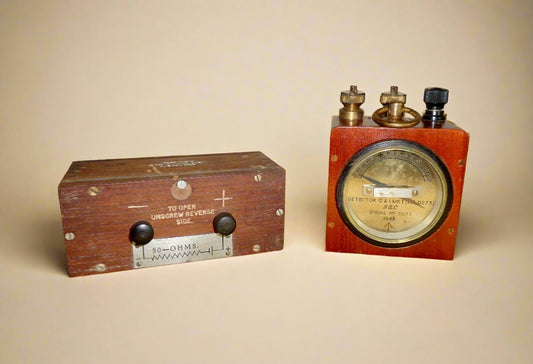 1943 WW2 GEC Detector Q & I Mk I Blasting Galvanometer & GCL Box Safety Test Cell S Mk II