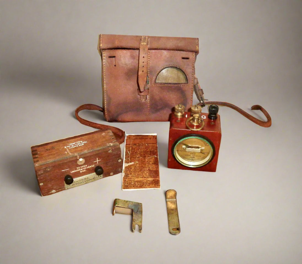 Gcl Box 1943 WW2 GEC Detector Q & I Mk I Blasting Galvanometer & GCL Box Safet ...