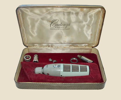 1950s Cadenza Rocket Ribbon Microphone In Its Original Box With Connectors