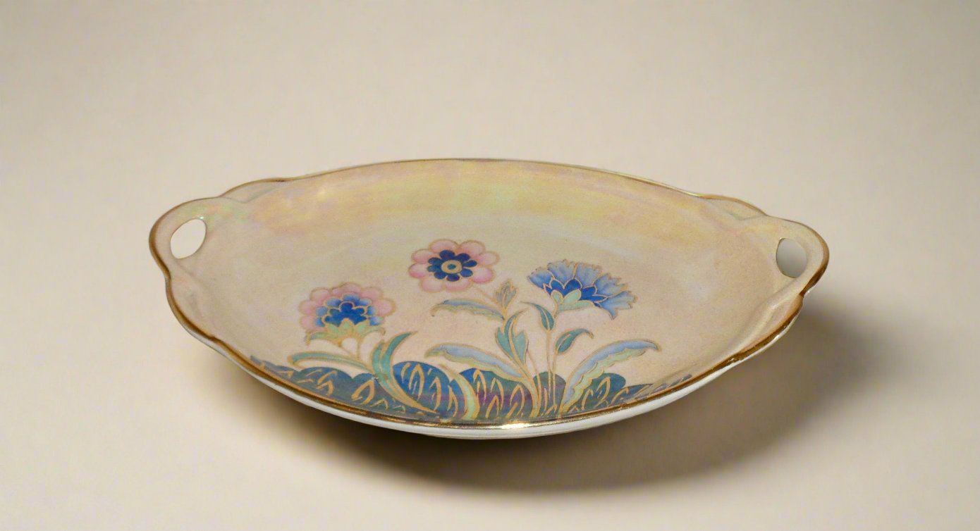 1950s Royal Winton Grimwades Lustreware Two Handled Plate