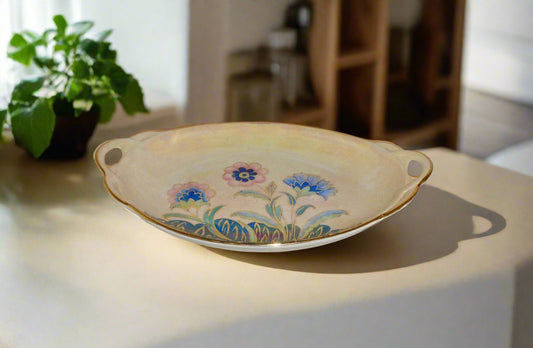 1950s Royal Winton Grimwades Lustreware Two Handled Plate