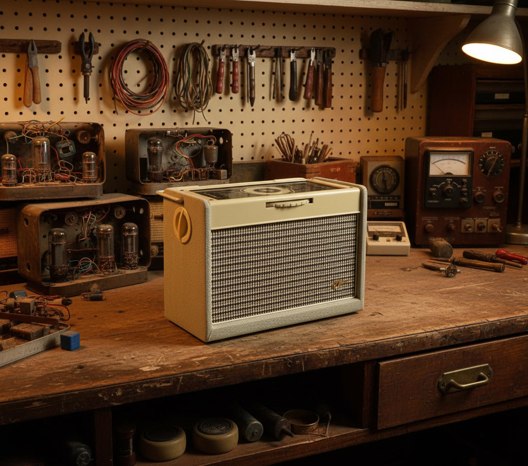 1950s Vintage Ecko BP257 MW/LW Portable Valve Radio in a radio work shack