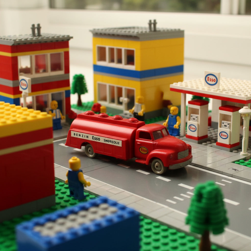 1960s LEGO HO 1:87 Red Esso Bedford Tanker Truck