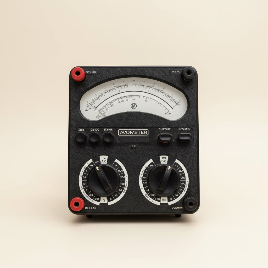 1970s Universal Avometer Model 8 MkV With VC1 Converter And Tan Leather Transit Case
