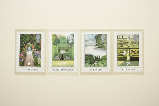 1983 Set of Four PHQ 69 Postcards Of British Gardens
