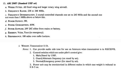 Vintage TR10056 UHF Standby Transmitter Receiver Radio ARI 23057