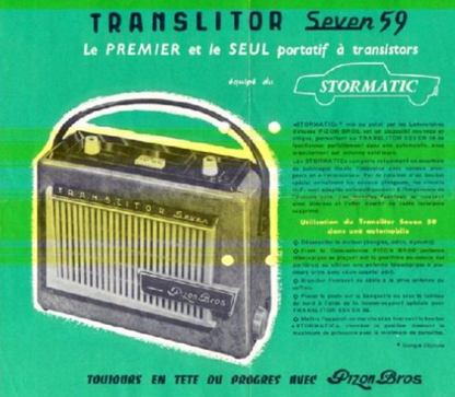 Vintage Pizon Bros Translitor Seven 59 MW / LW Transistor Radio