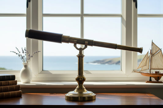 Antique Brass and Leather Three Draw Telescope Made By T Underhill In 1848 