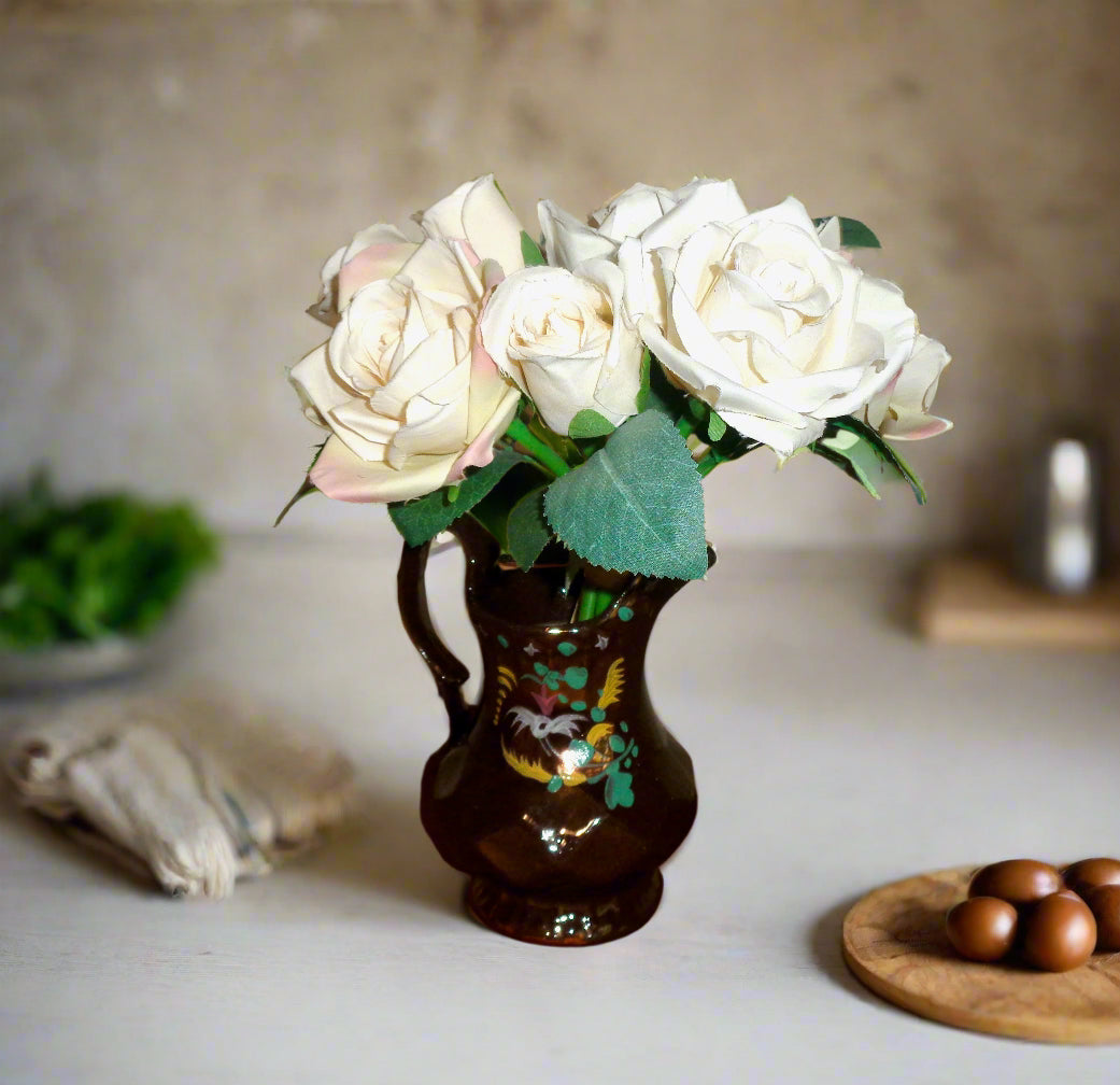 Antique Small Copper Lustre Staffordshire Pottery Jug/Creamer
